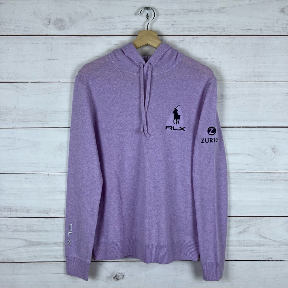RLX Ralph Lauren Zurich Netjets Golf Cashmere Hooded Sweater Small